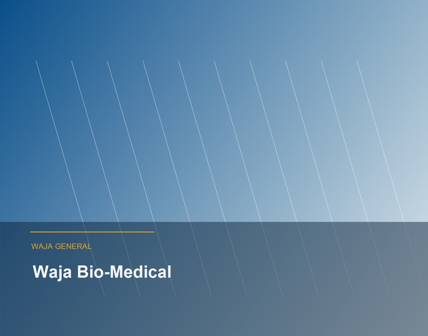 Medical equipment supplied by Waja Bio-Medical